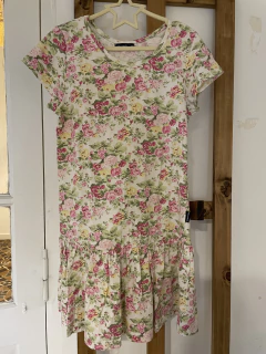 Vestido de algodón con flores. MIMO. 14 años.