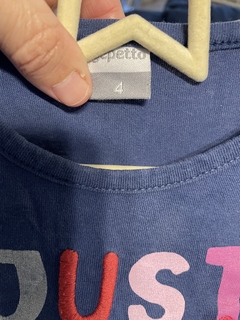 4A | Remera azul con letras. GEPETTO. 4 años. - comprar online