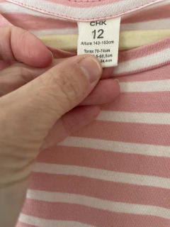 Remera ML a rayas rosa y blanca. CHEEKY. 12 años. - comprar online