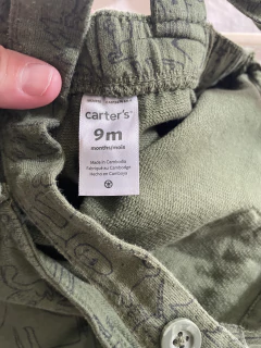 Enterito algodón verde con dinos. CARTERS. 9 meses. - comprar online