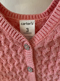 3M | Saquito rosa con brillitos. CARTERS. 3 meses. en internet