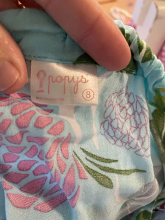 8A | Vestido verde agua con flores y tiritas. POPYS. 8 años. - comprar online