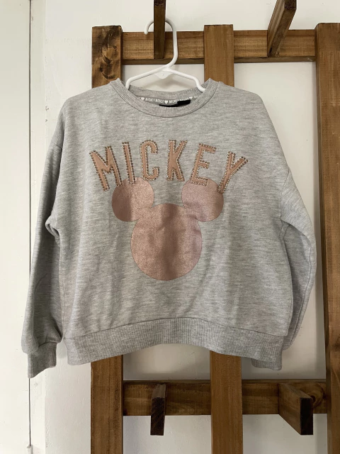 7/8A | Buzo gris con Mickey con brillos. Primark/ Disney. 7/8 años.