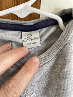 3/4A | Remera gris MC. BROER. 3/4 años. - comprar online