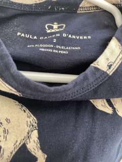 2A| Remera azul ML con osos. PAULA. 2 años. El algodón es re suave. - comprar online