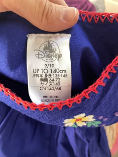 9A | Vestido azul bordado de Elena de Avalor. DISNEY. 9 años. - Lo Canto • Moda Circular