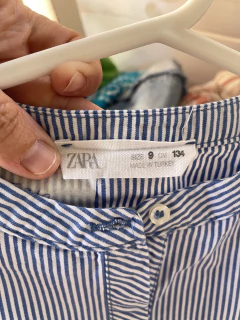 9A | Camisa a rayas manga globo. ZARA. 9 años. en internet