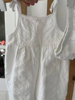 6M | Vestido blanco con bombachudo. OSHKOSH. 6 meses. - comprar online