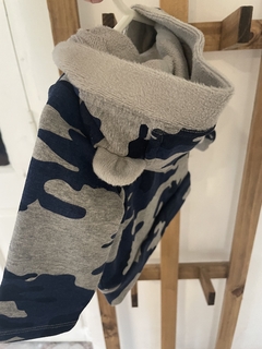 3M | Campera algodón forrada en el interior con polar y caoucha azul y gris. GAP. 3 meses. - comprar online