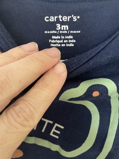 SET 3M | Un body ML azul con dino + pantalon verde. CARTERS. 3 meses. en internet