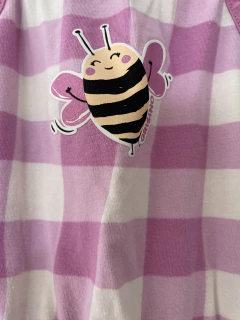 3A | Monito a cuadros lila con abeja. GRISINO. 3 años. - comprar online