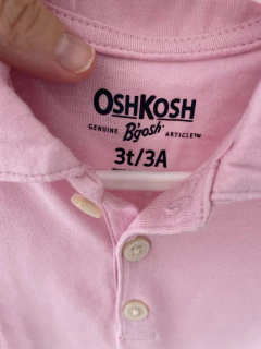 3A | Remera rosa con cuellito y manga princesa. OSHKOSH. 3 años. - comprar online