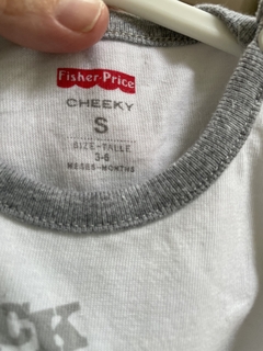 3/6M | Body ML blanco con dibujo. CHEEKY. 3/6 meses. - comprar online