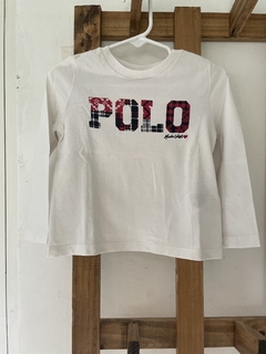 Remera ML blanca. POLO. 2 años.
