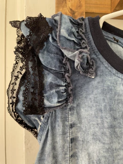 6A | Vestido denim blandito con manga volados. DIESEL. 6 años. - comprar online