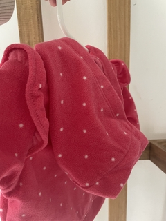 3M | Buzo polar rosa con cierre y capucha rosa con lunares y conejitos. CARTERS. 3 meses. en internet