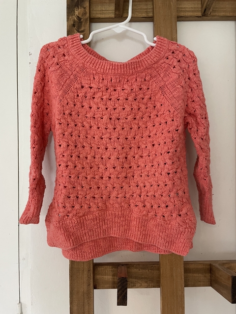Sweater salmón calado. GAP. 4/5 años.