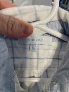 6/9M | Camisa blanca con cuadros ML. Tex. 6/9 meses. - comprar online