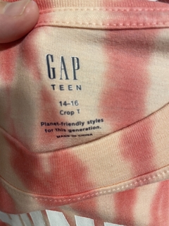 14/16A | Remera MC salmon batick crop. GAP. 14/16 años. - comprar online