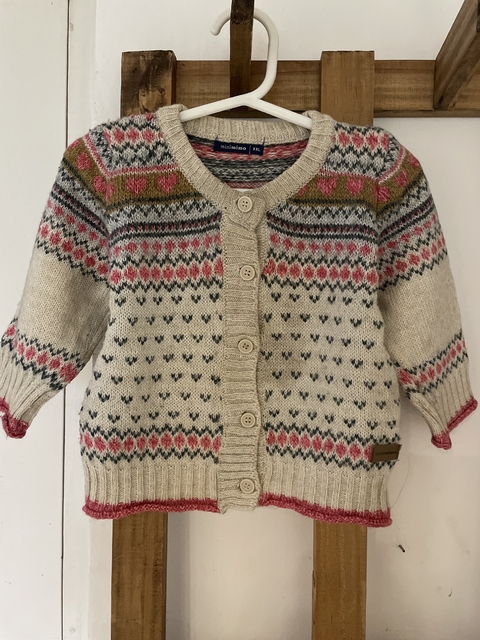 Outlet- Sweater con guarda y botones. MIMO. 12 meses.
