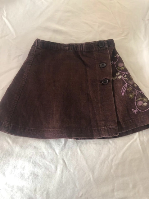 2A | Pollera CHILDREN de corderoy marrón 2 años.