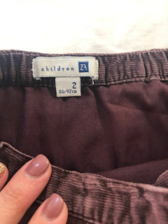 2A | Pollera CHILDREN de corderoy marrón 2 años. - comprar online