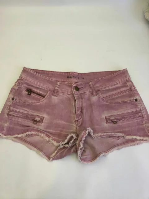 Short Rapsodia denim rosa talle 28.