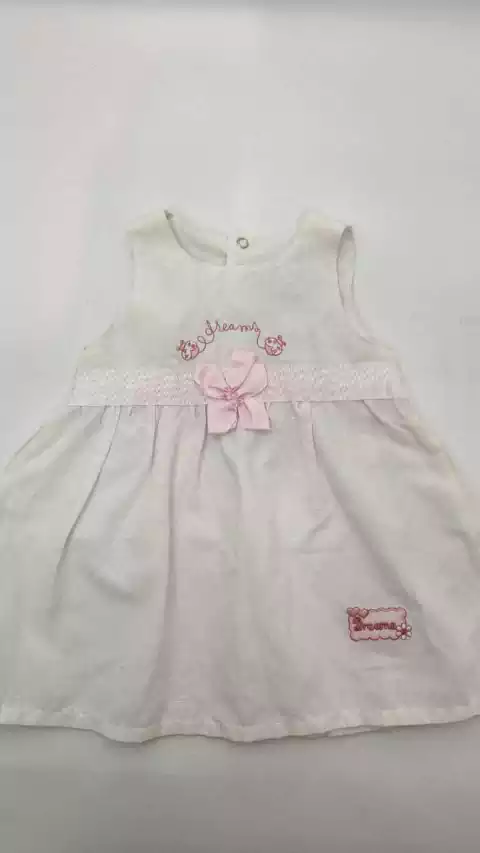 6M | Vestido blanco impecable "dreams". 6 meses,