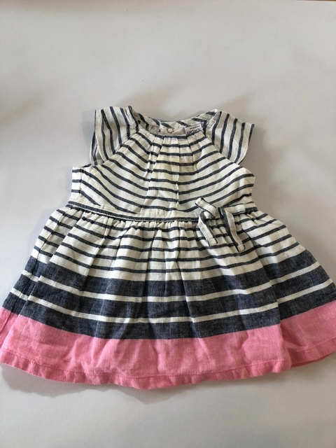 3M | NUEVO - Vestido Carter's rayado blanco y negro 3 meses.