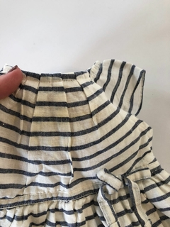 3M | NUEVO - Vestido Carter's rayado blanco y negro 3 meses. - comprar online
