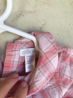 6M | Vestido camisero a cuadros rosa. 6 meses. (Es amplio). - comprar online
