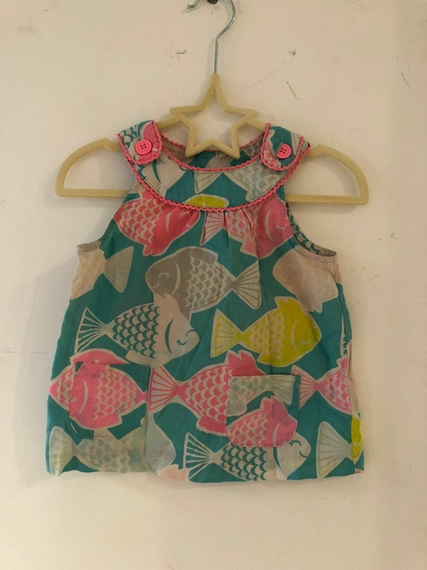 OUTLET- Blusa celeste con peces- CARTERS. 24 meses.