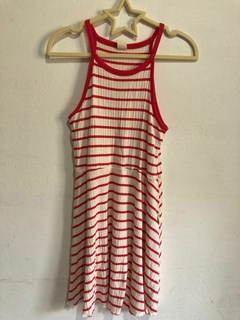 8A | Vestido rojo y blanco a rayas. CHEEKY. 8 años. - comprar online