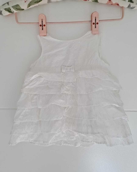0/3M | Vestido blanco. CHEROKEE. 0/3 meses.