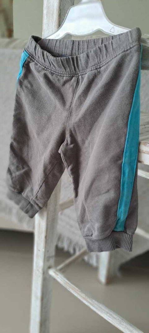 6M | Pantalon de algodón gris y turquesa. CARTERS. Talle 6 meses