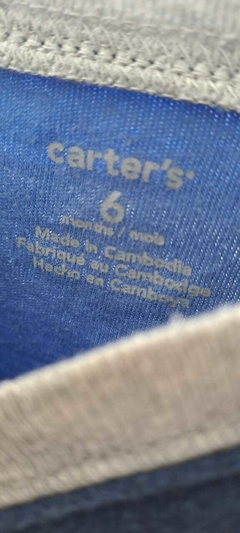 6M | Body ML gris y azul c/n°. CARTERS. Talle 6 meses - comprar online