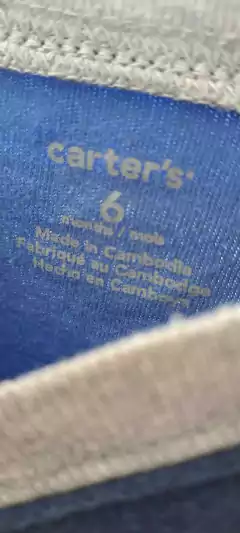 6M | Body ML gris y azul c/n°. CARTERS. Talle 6 meses - comprar online