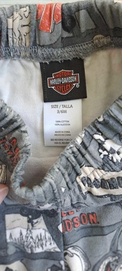 3/6M | Pantalon algodón gris y naranja. HARLEY DAVIDSON. Talle 3 a 6 meses. - comprar online