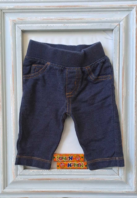RN | Pantalón algodón azul simil jean. CARTERS. Talle NB