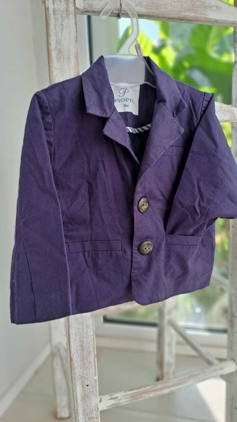 9M | Blazer azul con forro. PIOPPA. Talle 9 meses