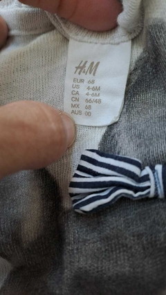 4/6M | Remera ML gris c/coneja glitter. H&M. Talle 4 a 6 meses en internet