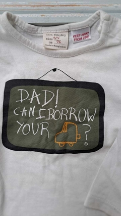 6/9M | PINDA- Remera ML c estampa. ZARA. Talle 6 a 9 meses - comprar online
