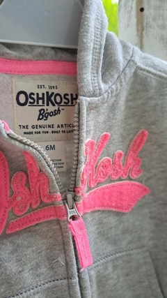 6M | Buzo gris y rosa. OSHKOSH. Talle 6 meses - comprar online