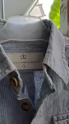 Camisa ML celeste a rayas blancas. PAULA CAHEN D ANVERS. Talle 1 - comprar online