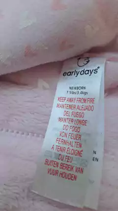 RN | Campera rosa peludita con plush capucha osito. EARLY DAYS. Talle RN - Lo Canto • Moda Circular