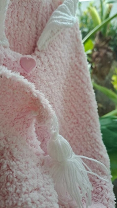 12M | Chalcito lana elastizada rosa y blanco. Talle 12 meses en internet