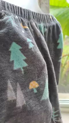 3/6M | Pantalón de plush gris c arbolitos. miniMIMO. Talle S(3 a 6 meses) en internet