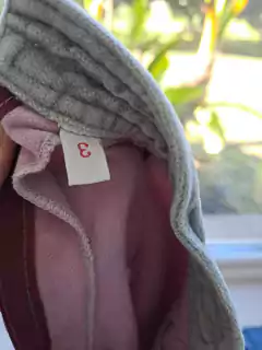 3A | Vestido MC pana violeta y gris c ganchos cuello mao, cierre atrás - Talle 3 años - comprar online