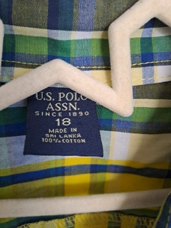 ALE - Camisa ML a cuadros amarillo,azul y verde - POLO - Talle 18 meses - comprar online