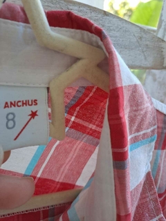 8A | ALE - Camisa MC a cuadros roja, celeste y blanca - ANCHUS - Talle 8 años - comprar online